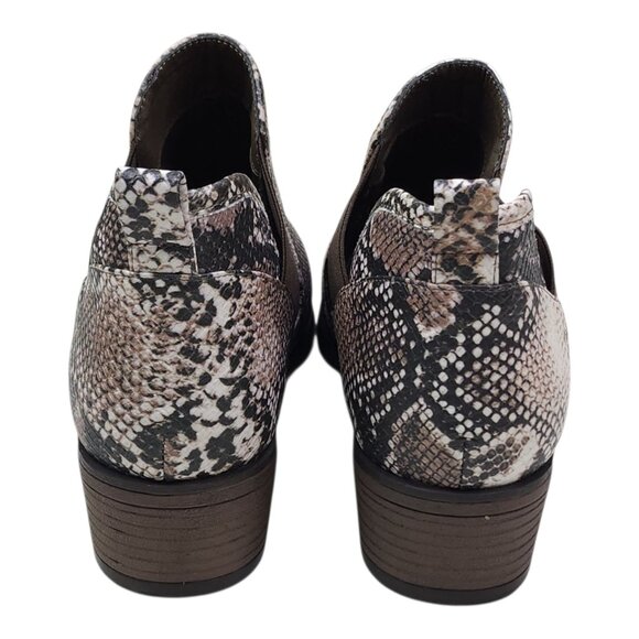 Pierre Dumas Womens Snake Print Ankle Boots Size 9 Pull On with Stretch - Picture 3 of 11
